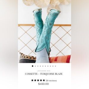 Lane Cossette - Turquoise Blaze Boots!  Brand new, never worn.